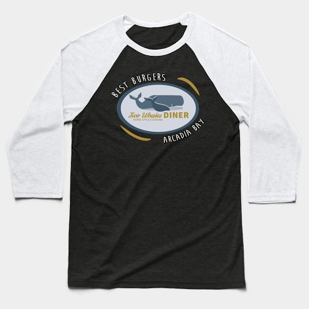 Two Whales Diner Shirt Baseball T-Shirt by fandemonium